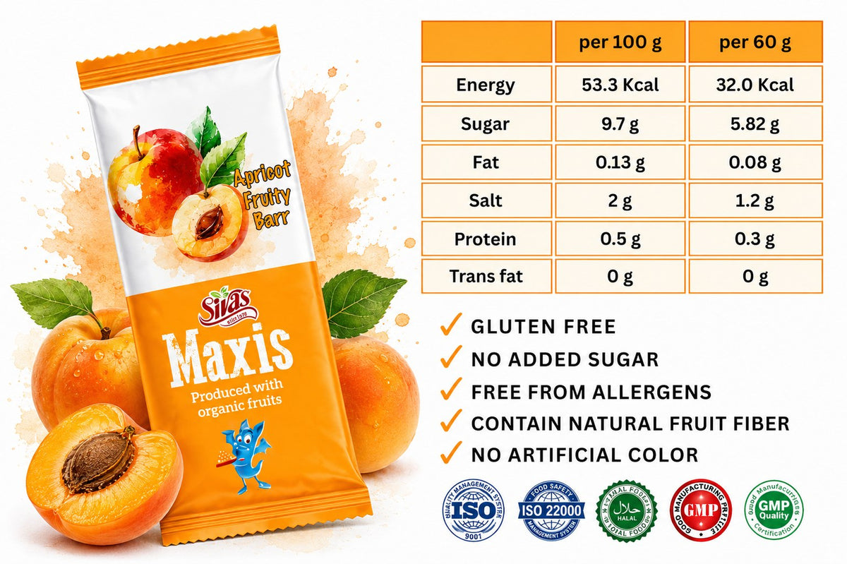 Sivas Maxis Fruity Barr Box (20 x 60g) - Apricot