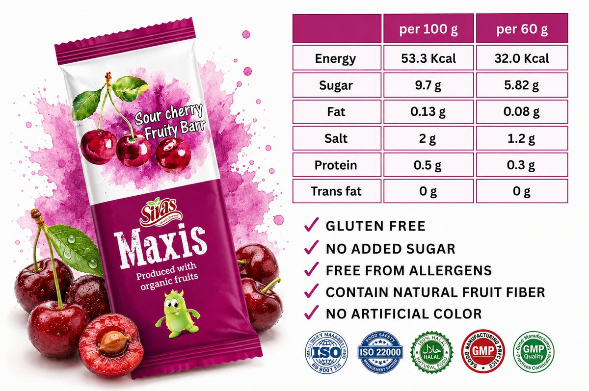 Sivas Maxis Fruity Barr Box (20 x 60g) - Sour Cherry